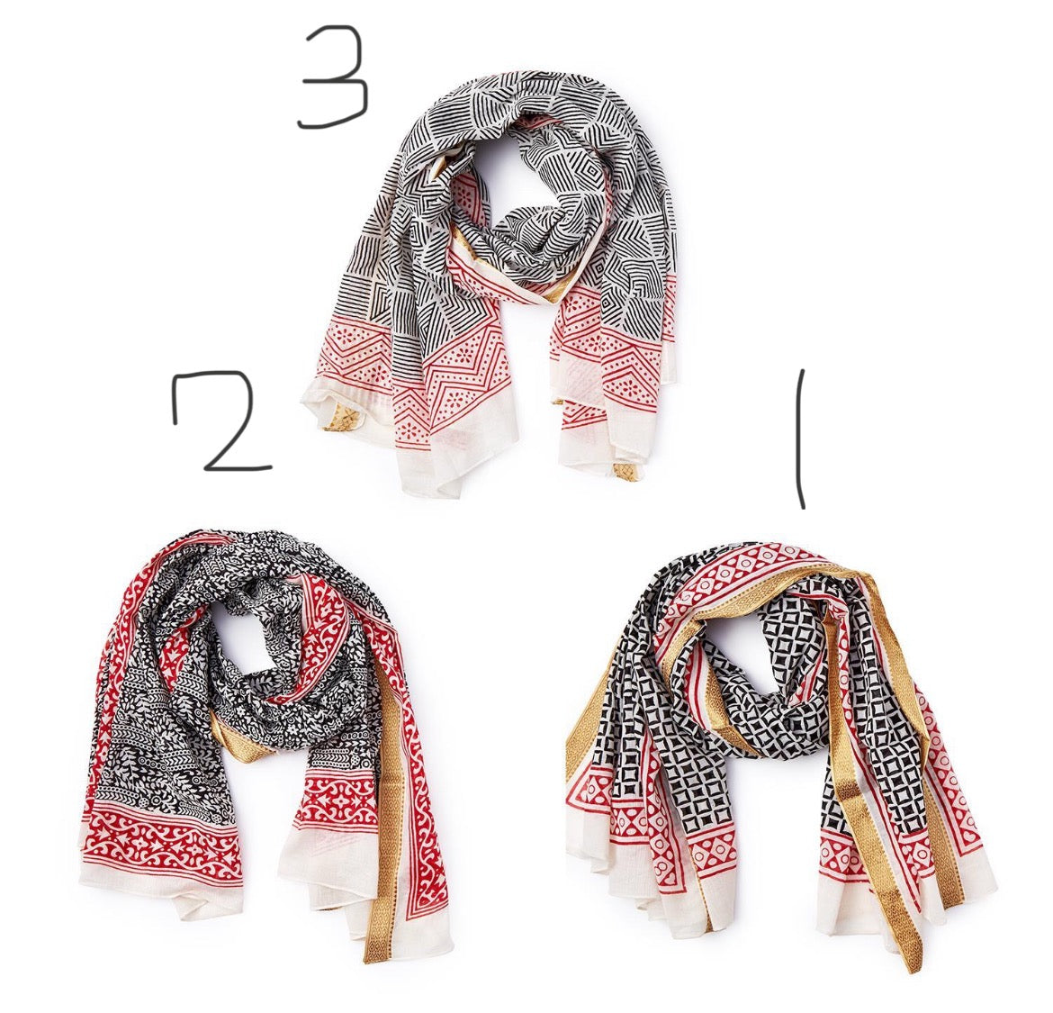 Power Move Hand Block Printed Scarf