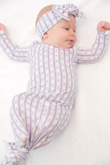 Lilac Ribbons Knotted Gown