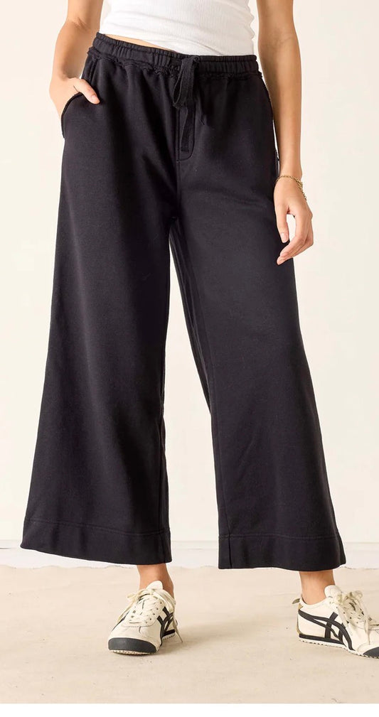 Frenchie Wide Leg Pant-Cadet Blue