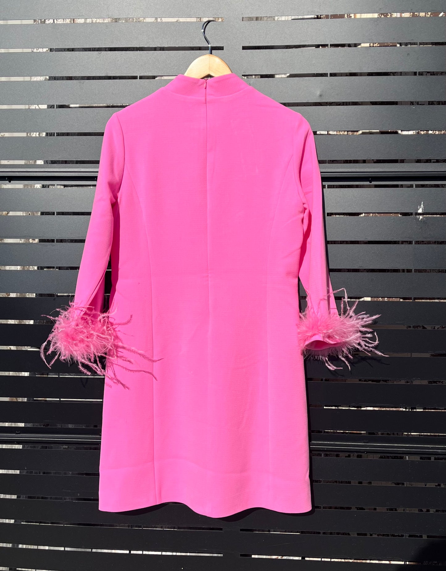 Go Lightly Boa Dress-Hot Pink