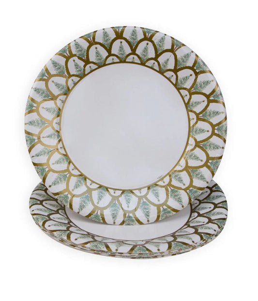 Deco Christmas Gold Dinner Plates