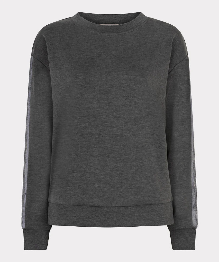 Modal Top w Silver Detail-Dark Grey