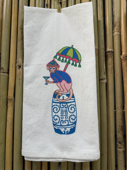 Garden Stool Monkey Hand Towel