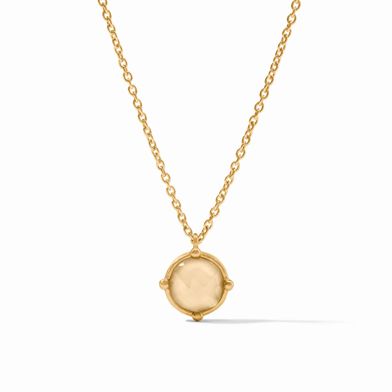 Honeybee Solitaire Necklace-Gold & Iridescent Champagne