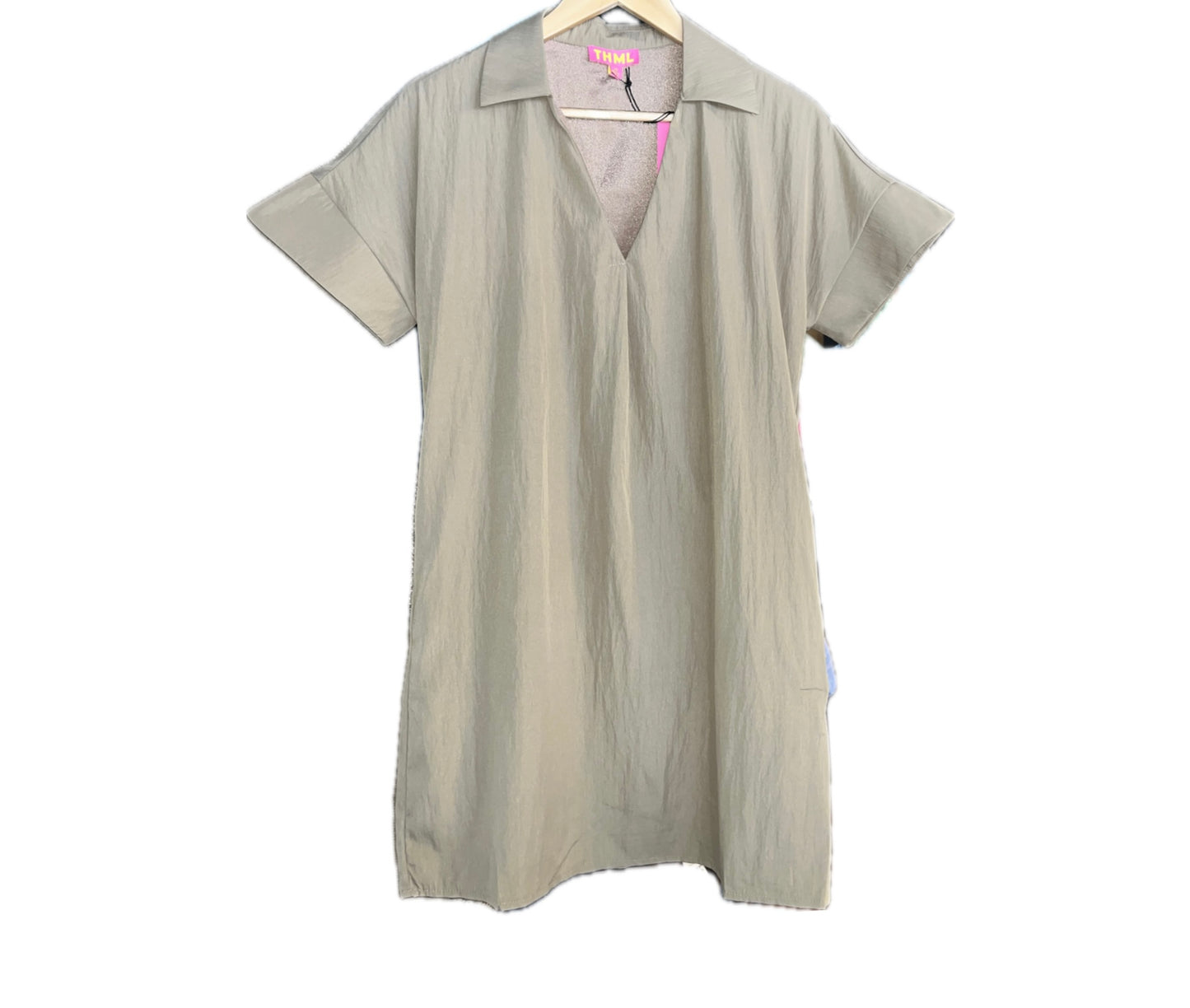 Short Sleeve V-Neck Dress