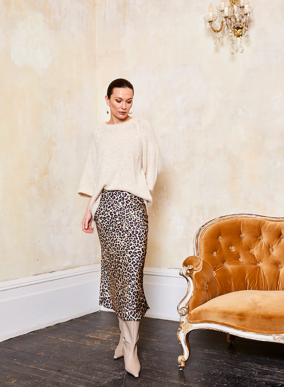Gene Leopard Print Skirt