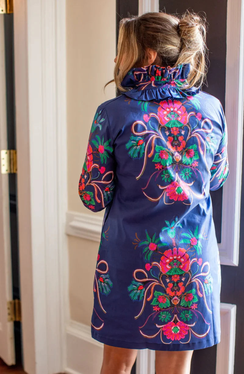 Bouvier Short Dress-Aramenta Blue