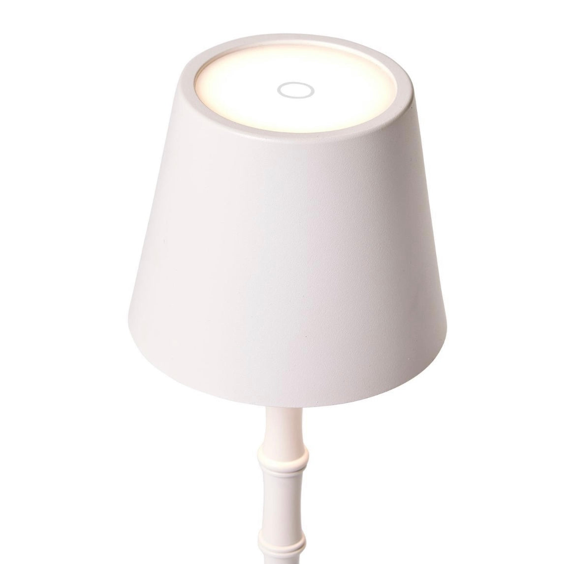 LED Cordless White Bamboo Lamp