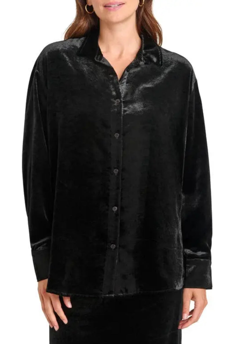 Lia Velvet Button Down