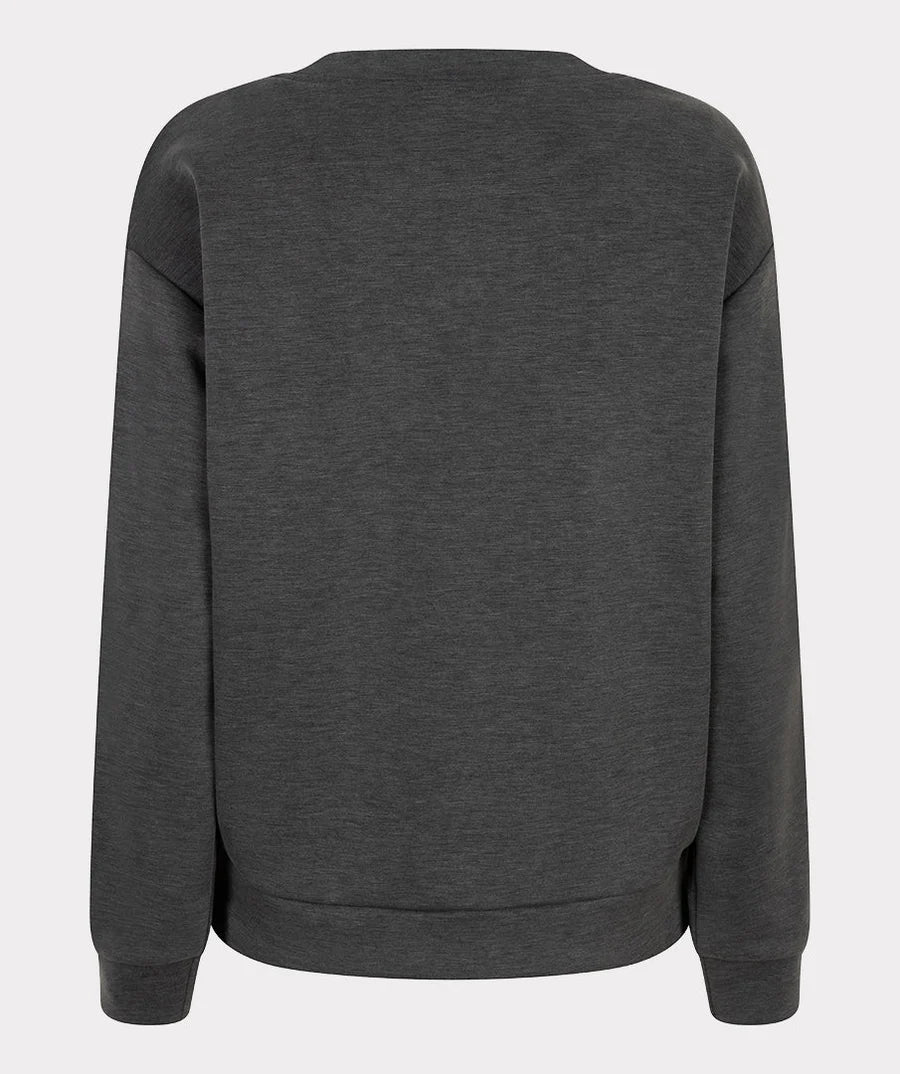 Modal Top w Silver Detail-Dark Grey