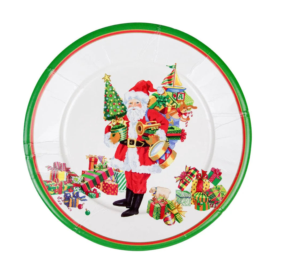 Mr. Claus Paper Dinner Plates-Set of 8