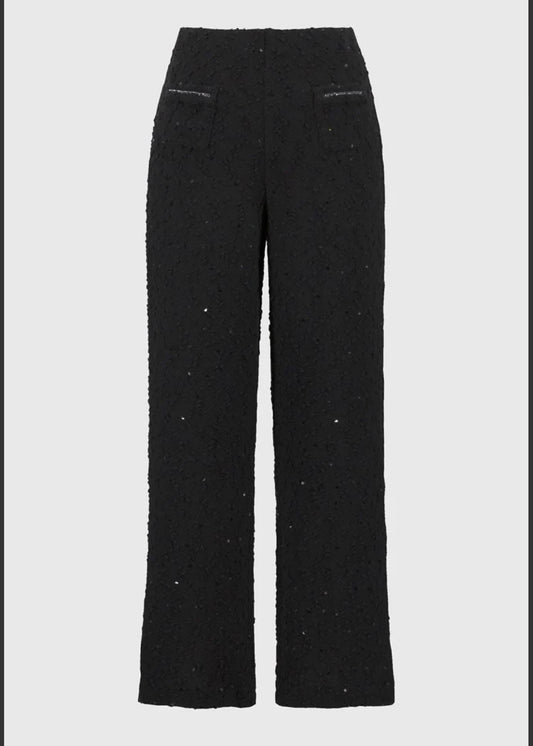 Joseph Ribkoff Boucle Sequined Wide Leg Trouser