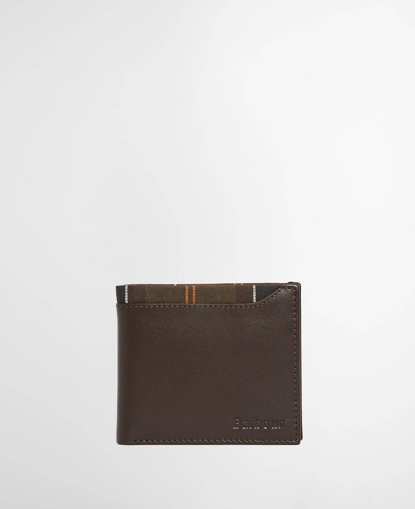 Brodick Billfold Wallet Leather/Tartan