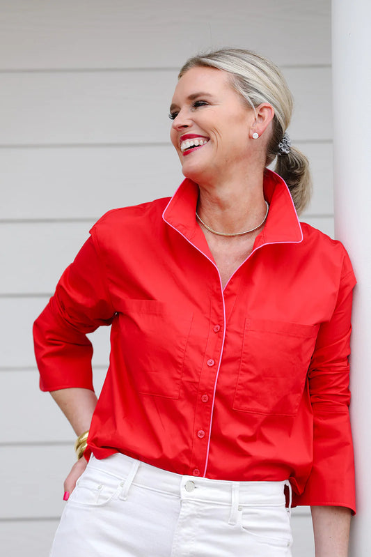 The Piper Top-Red/Pink