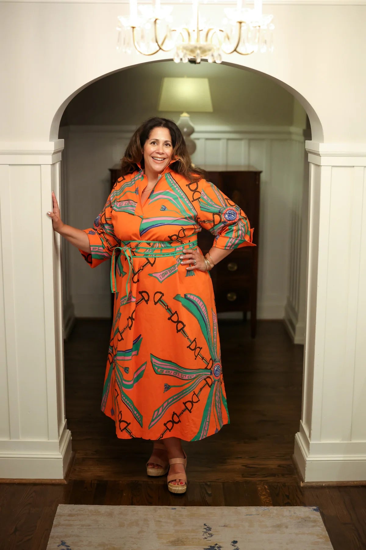 Long Shirt Dress-Estate Orange
