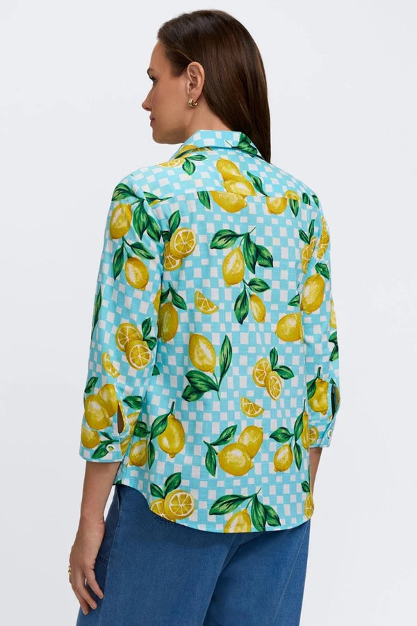 Hampton Riviera 3/4 Sleeve Shirt -Lemon