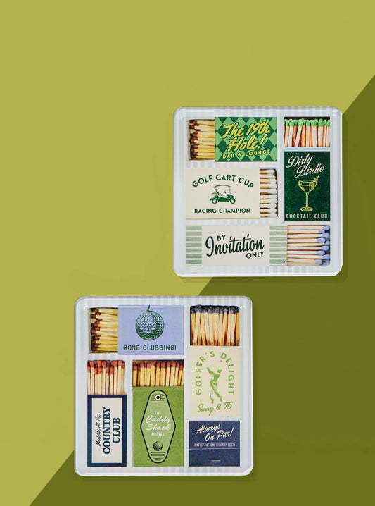 Golf Matchbook Coasters