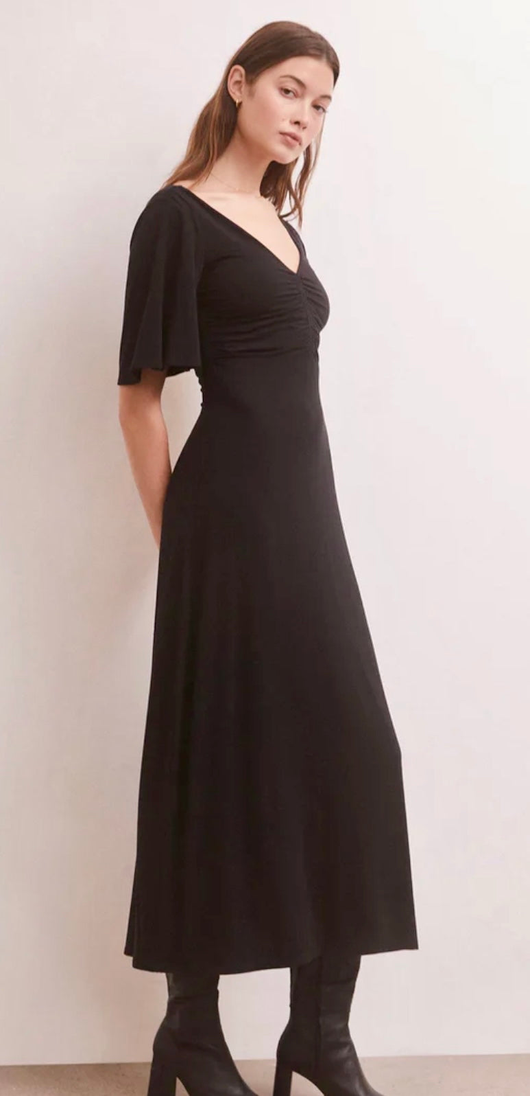 Kara Midi Dress - Black