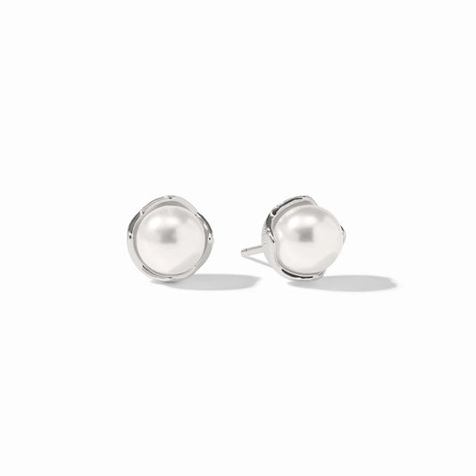 Penelope Stud-Silver Pearl