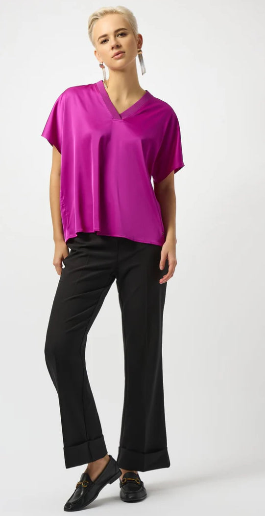 Silky V-Neck Top