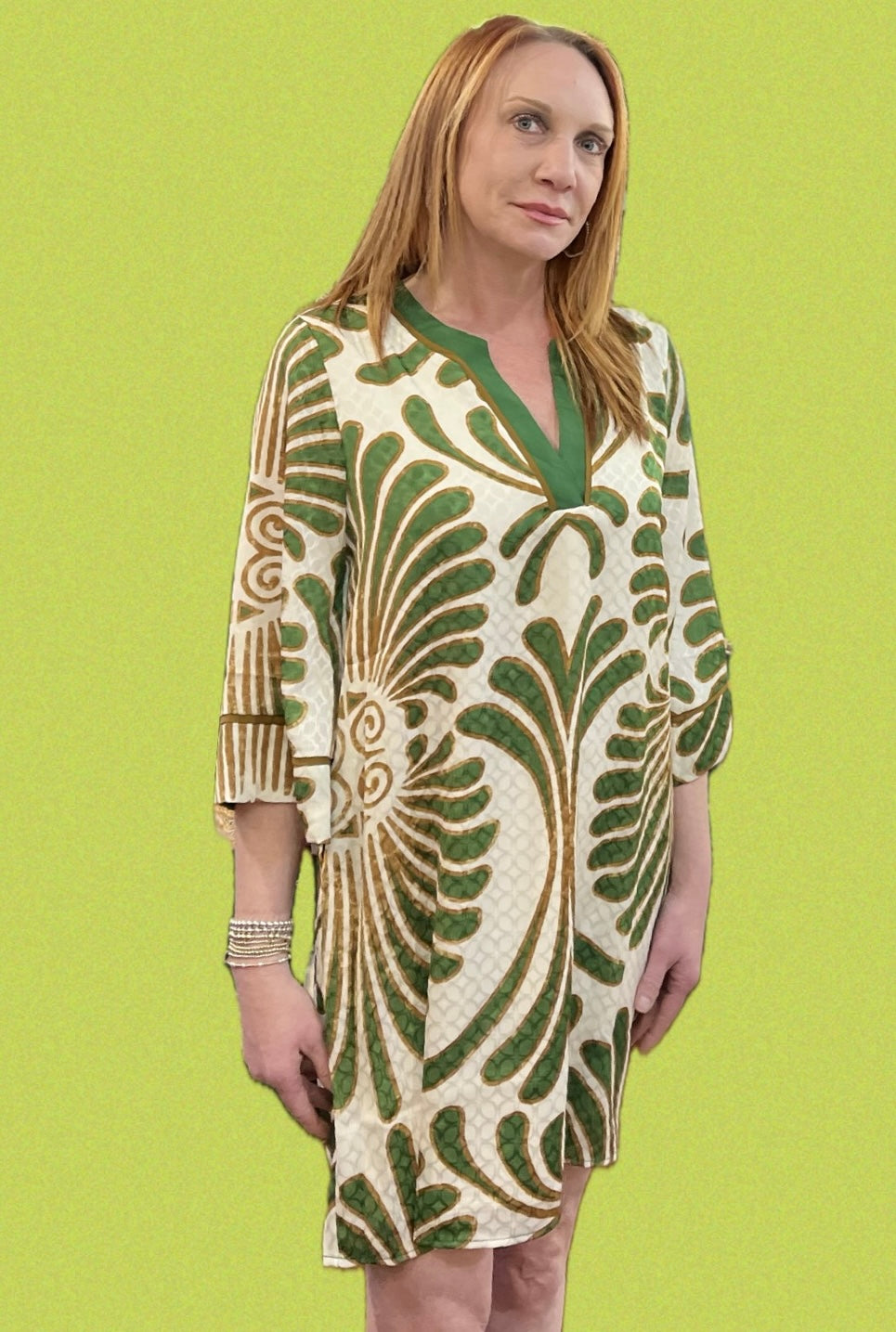 Palm Dress-Green