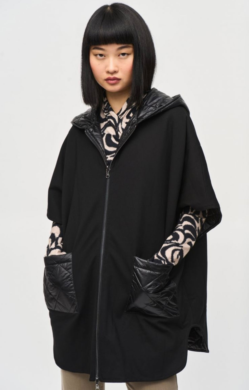 Joseph Ribkoff Reversible Hooded Cape