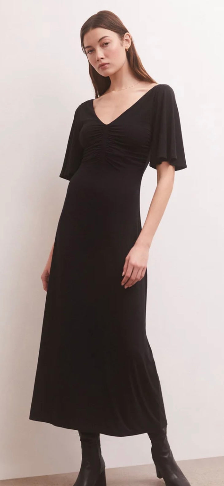 Kara Midi Dress - Black