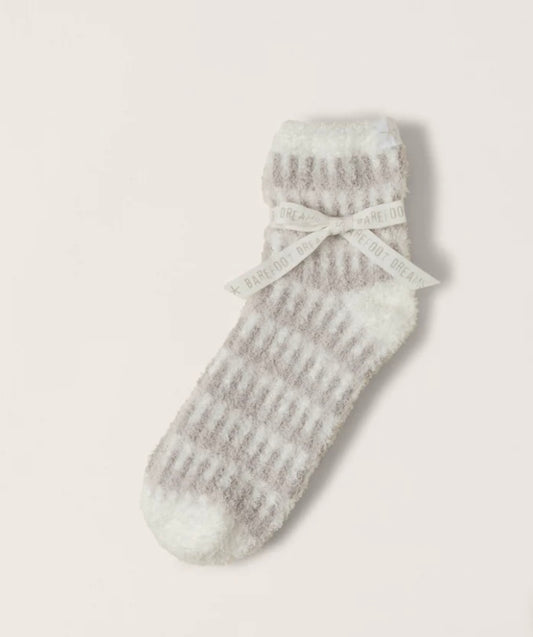 Barefoot Dreams Cozy Chic Stripe Geo Tennis Sock