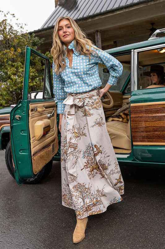 Maple Field & Feather Brady Wrap Maxi Skirt