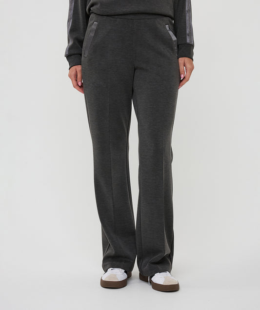 Modal Wide-Leg Trouser-Dark Grey