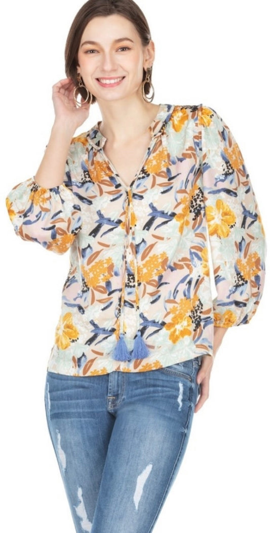 Corded Top - Antique Flower