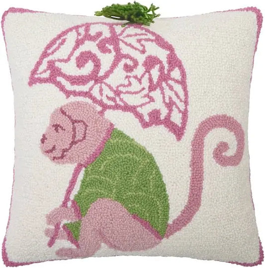 Chinoiserie Monkey Pillow