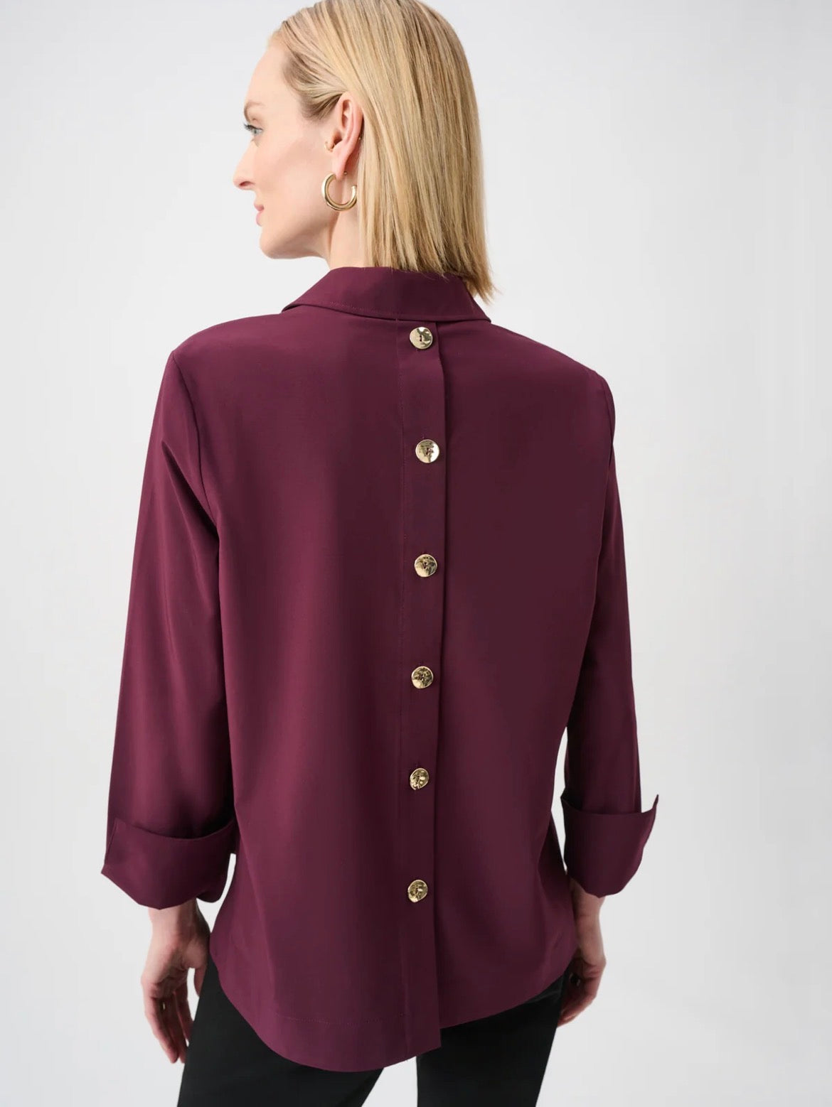 Poplin Button Back Top