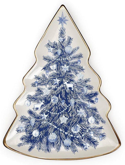 Christmas Tree Plate - Blue