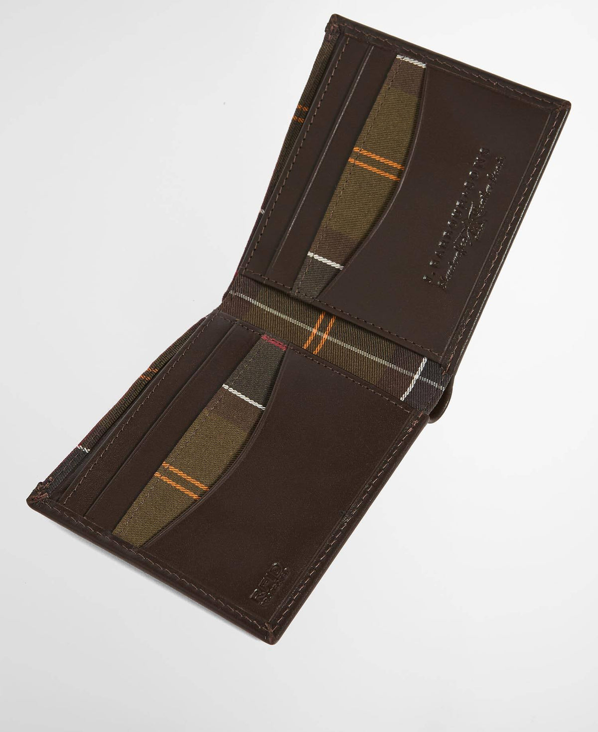 Brodick Billfold Wallet Leather/Tartan