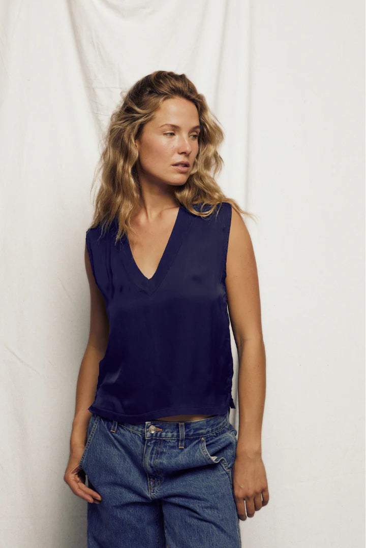 Celina Satin Muscle Tee
