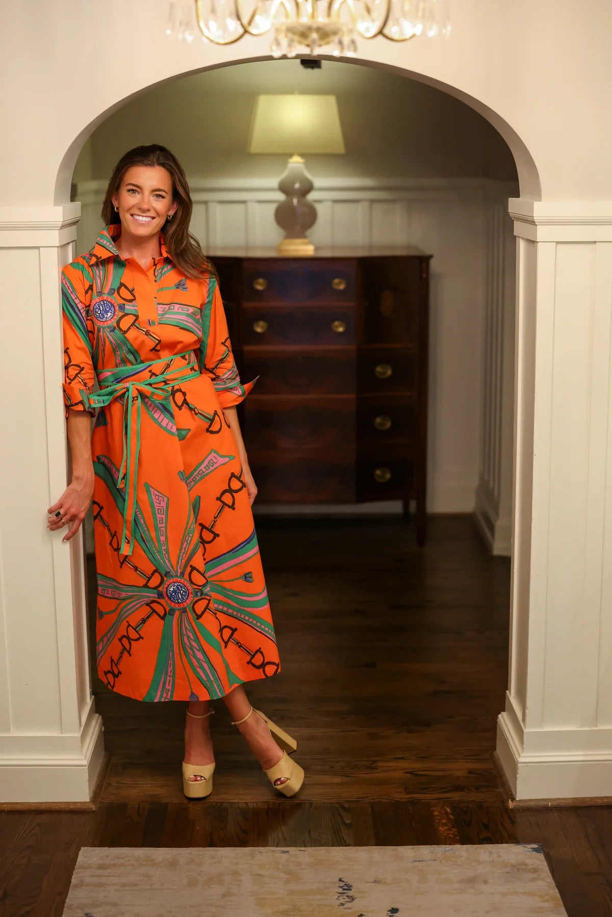 Long Shirt Dress-Estate Orange