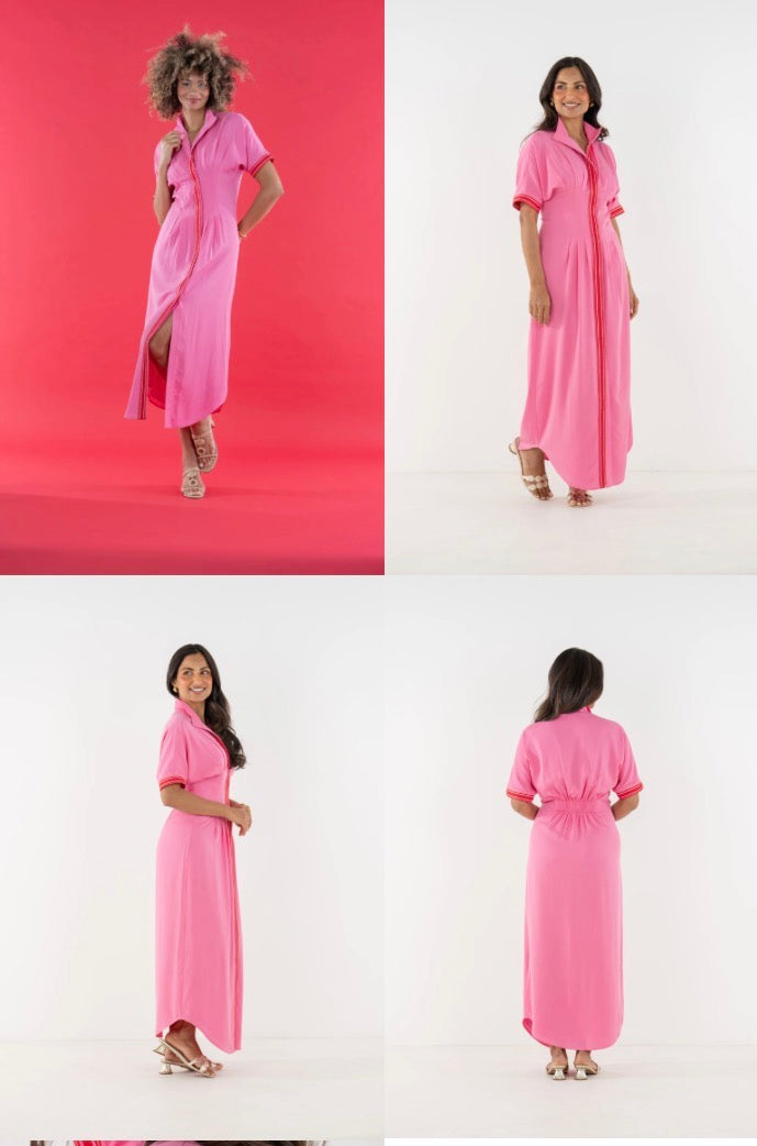 Georgia Dress - Pink Carnation