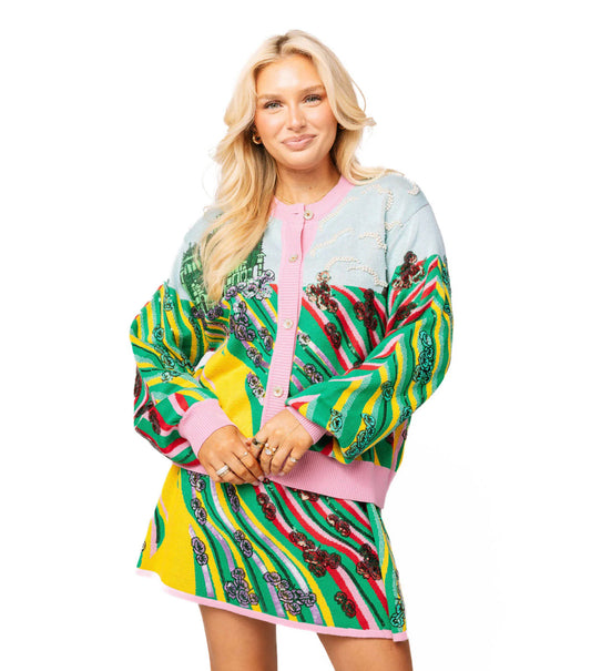 Licensed Yellow Brick Road to Oz Button Up Cardigan