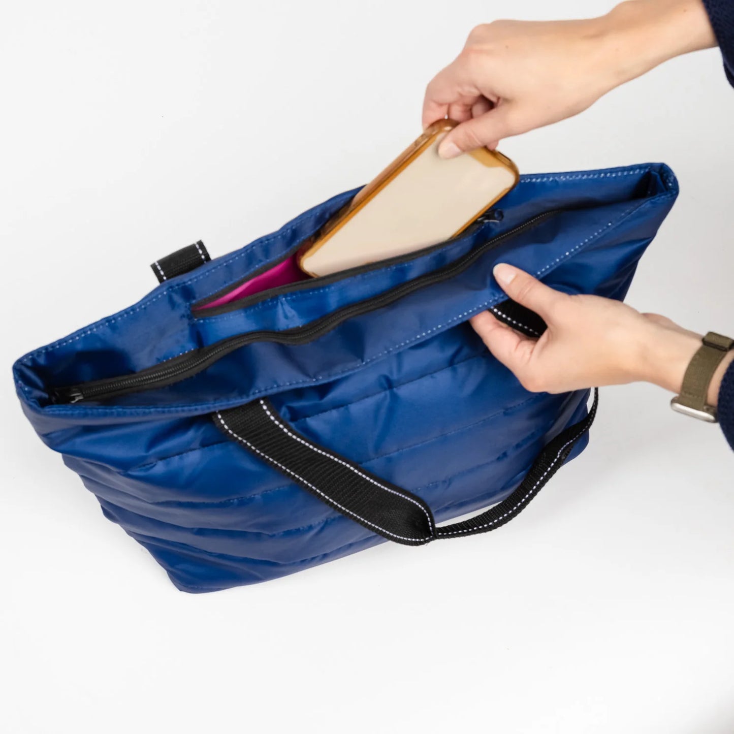 Layover Tote-Navy Puffer