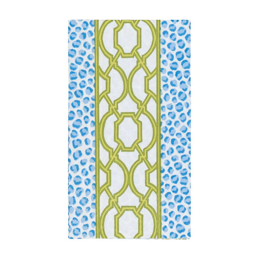 Knots and Sprouts Blue and Green Guest Towel Napkins
