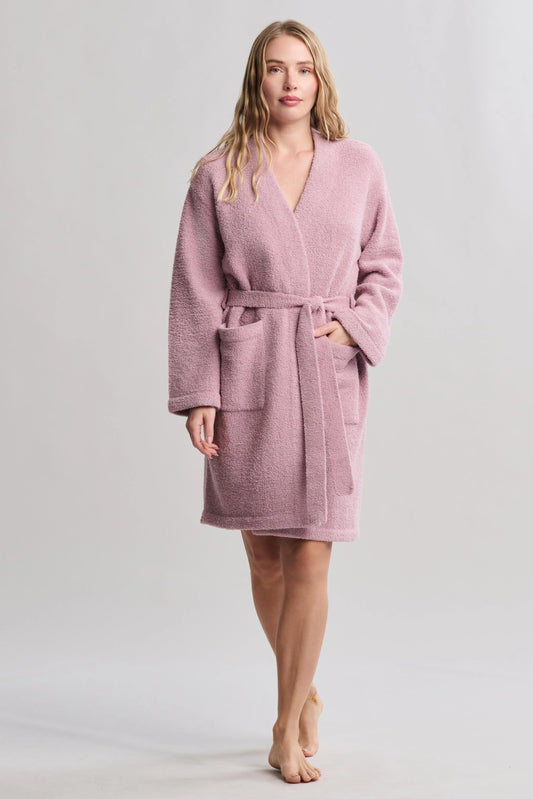 CozyChic Solid Robe-Teaberry