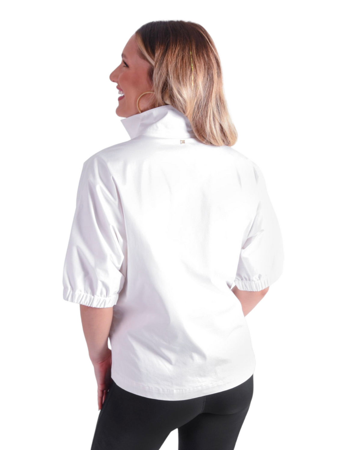 Poppy Top - White Cotton Poplin