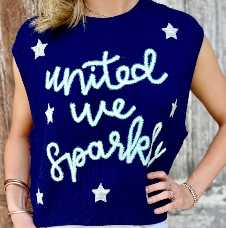 United We Sparkle Sweater Vest