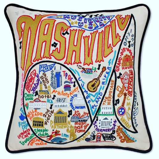 Nashville Hand Embroidered Pillow
