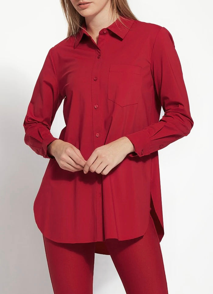 Schiffer Button Down - Red