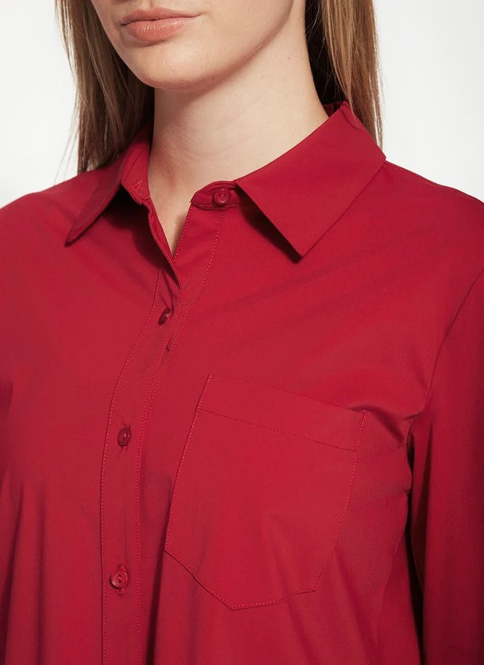 Schiffer Button Down - Red